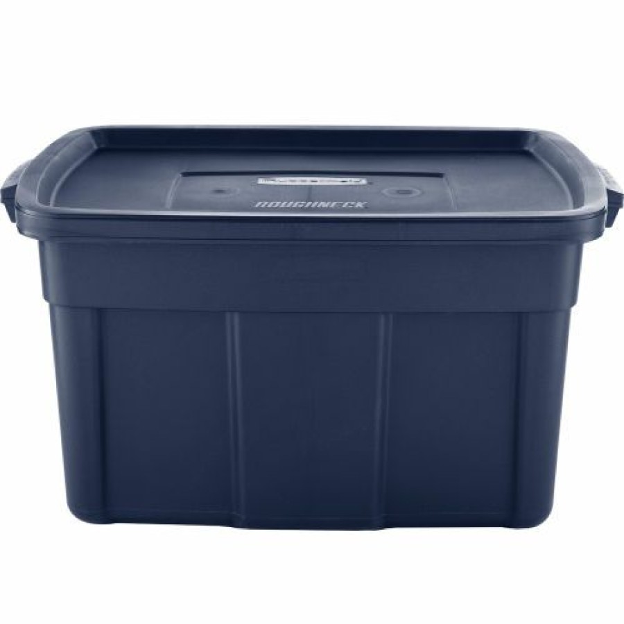 Containers & Organizers * | Rubbermaid Roughneck Tote 31 Gallon 32-5/16"Lx20-3/8"Wx16-11/16"H Dark Indigo Metallic Pkg Qty 6