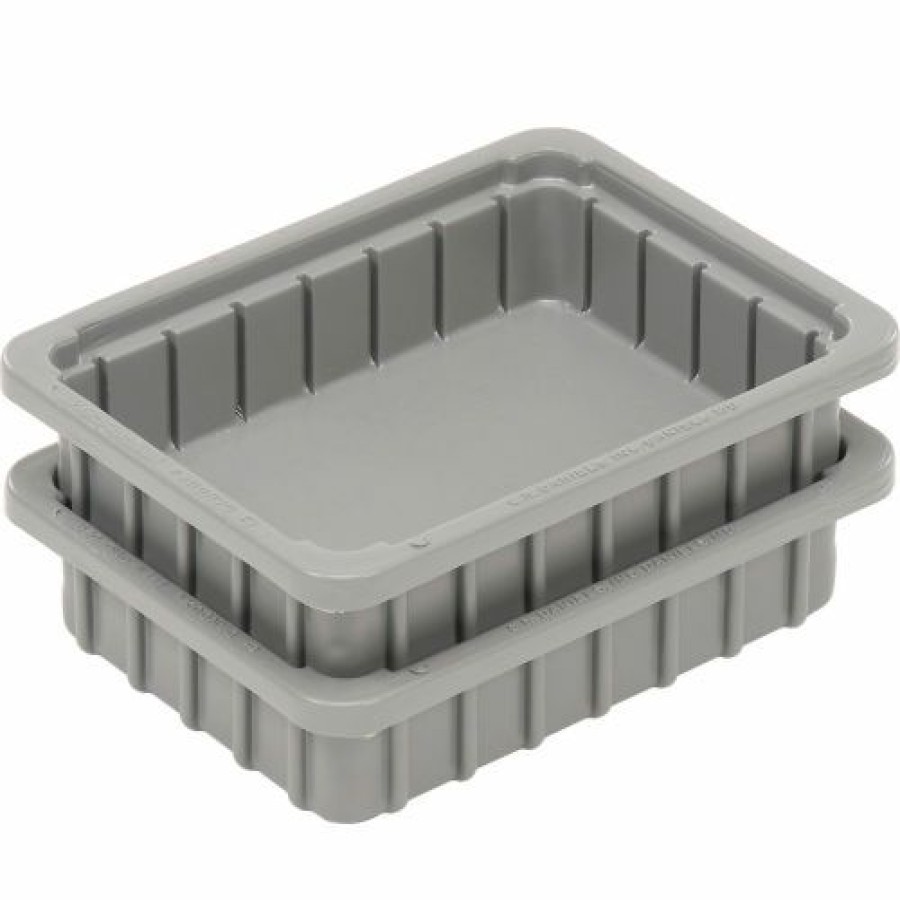 Containers & Organizers * | Dandux Dividable Stackable Plastic Box 50P0110024 11"L X 8"W X 2-1/2"H, Gray