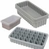 Containers & Organizers * | Dandux Dividable Nesting Plastic Box 50P1816030 17-3/4"L X 16-3/8"W X 3"H, Gray Pkg Qty 3