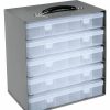 Containers & Organizers * | Durham Mfg. Durham Steel Compartment Box Rack 13-1/2 X 9-1/8 X 13-1/4 With 5 Of 24-Compartment Plastic Boxes