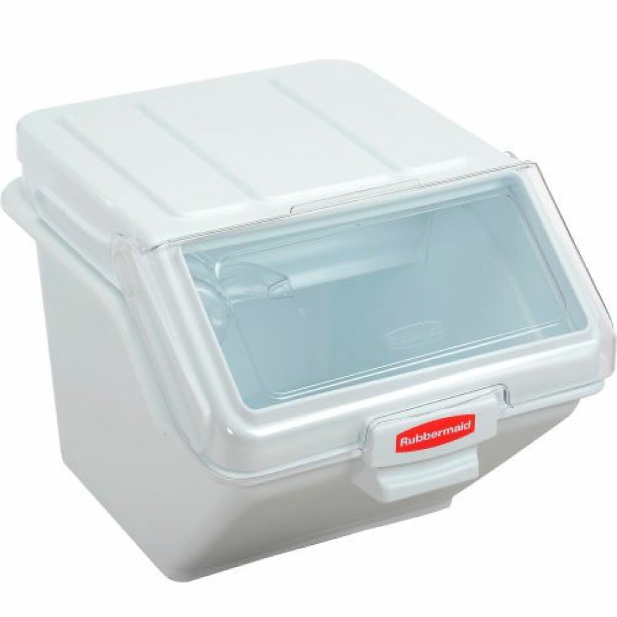 Containers & Organizers * | Rubbermaid Fg9G5800Wht, Prosave Shelf Ingredient Bin, Polyproplene, 12.63 Gal., White