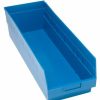 Containers & Organizers * | Plastic Nesting Storage Shelf Bin Qsb214 8-3/8"W X 23-5/8"D X 6"H Blue Pkg Qty 6