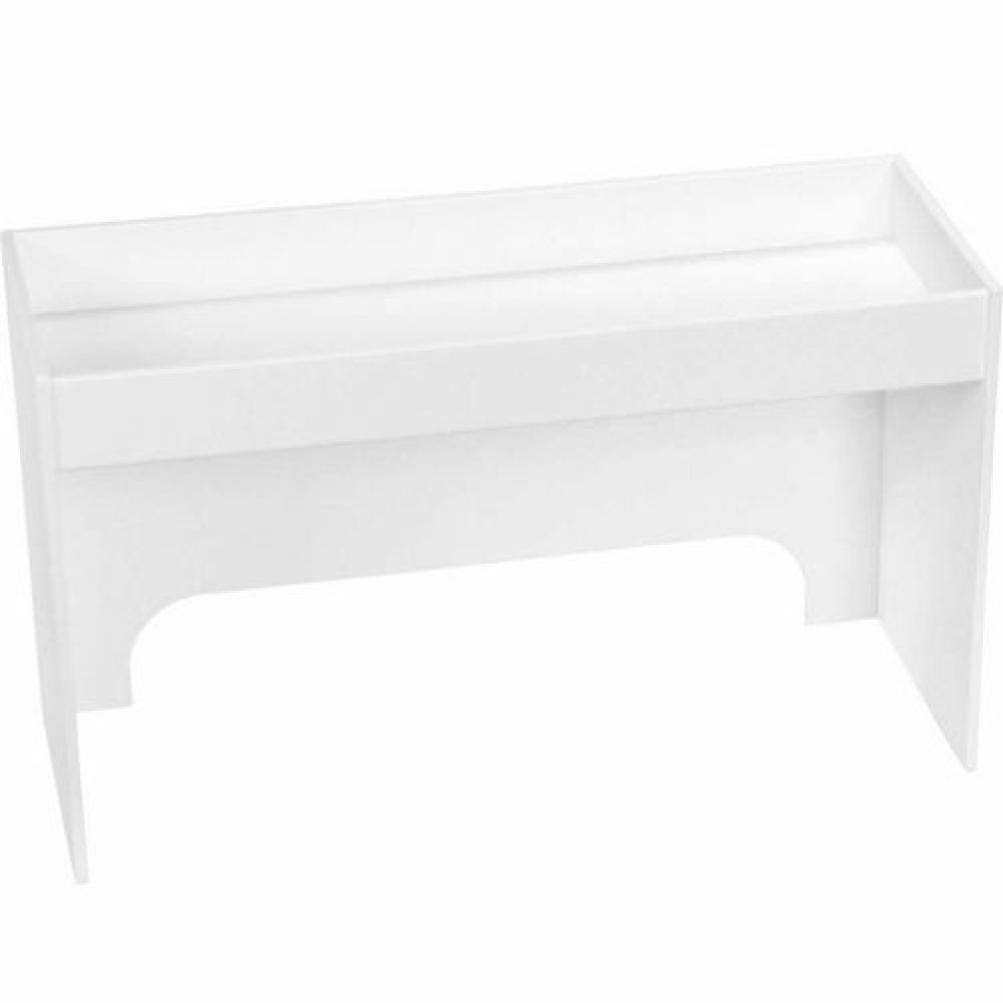 Containers & Organizers * | Trippnt White Pvc 18" Step Shelf Station, 18"W X 7"D X 10"H