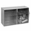 Containers & Organizers * | Quantum Storage Systems Quantum Tip Out Storage Bin Qtb302 2 Compartments Gray