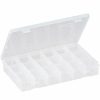 Containers & Organizers * | Plano Molding Plano Stowaway 18 Fixed Compartment Box, 11"L X 7-1/4"W X 1-3/4"H, Clear Pkg Qty 6