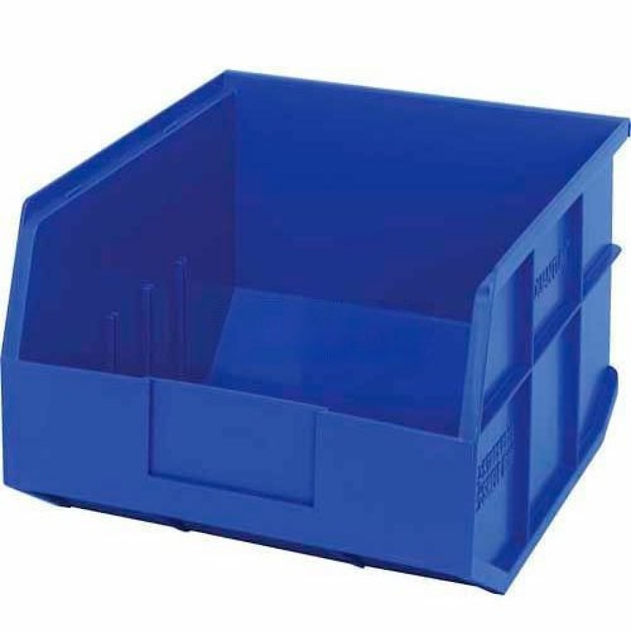 Containers & Organizers * | Quantum Storage Systems Quantum Plastic Stacking And Hanging Shelf Bin Ssb425 11"W X 12"D X 7"H, Blue Pkg Qty 6