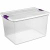 Containers & Organizers * | Sterilite Clearview Storage Box With Latched Lid 17571706 66 Qt. 23-5/8"L X 16-3/8"W X 13-1/4"H Pkg Qty 6