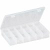 Containers & Organizers * | Plano Molding Plano Stowaway 12 Fixed Compartment Box, 11"L X 7-1/4"W X 1-3/4"H, Clear Pkg Qty 6