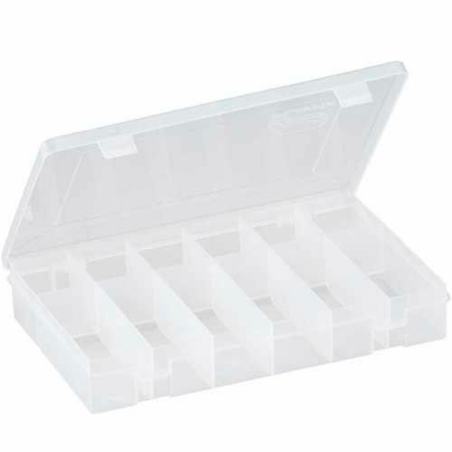 Containers & Organizers * | Plano Molding Plano Stowaway 12 Fixed Compartment Box, 11"L X 7-1/4"W X 1-3/4"H, Clear Pkg Qty 6