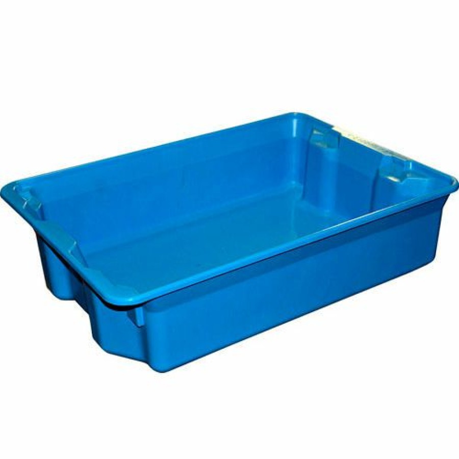 Containers & Organizers * | Mfg Tray Molded Fiberglass Nest And Stack Tote 780808 25-1/4" X 18" X 6", Pkg Qty 6, Blue Pkg Qty 6