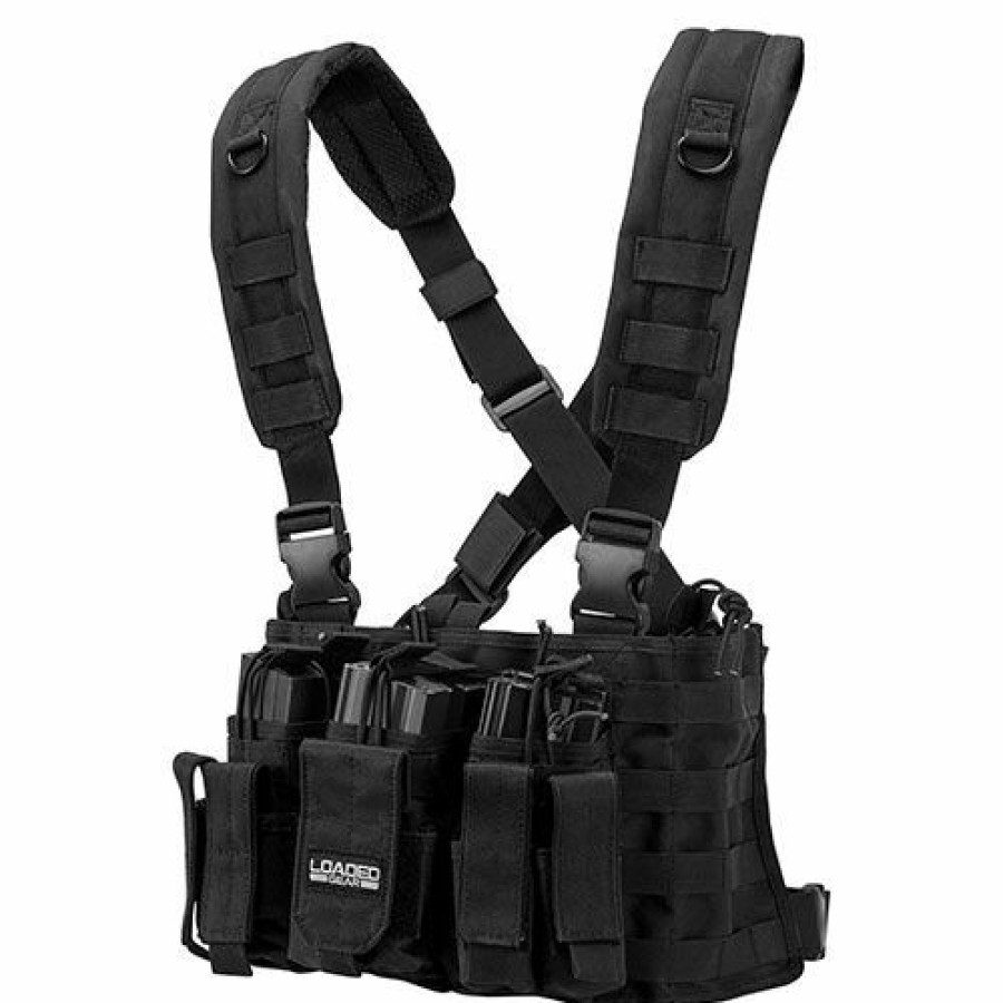 Containers & Organizers * | Barska Loaded Gear Vx-400 Tactical Chest Rig Bi12258 Black