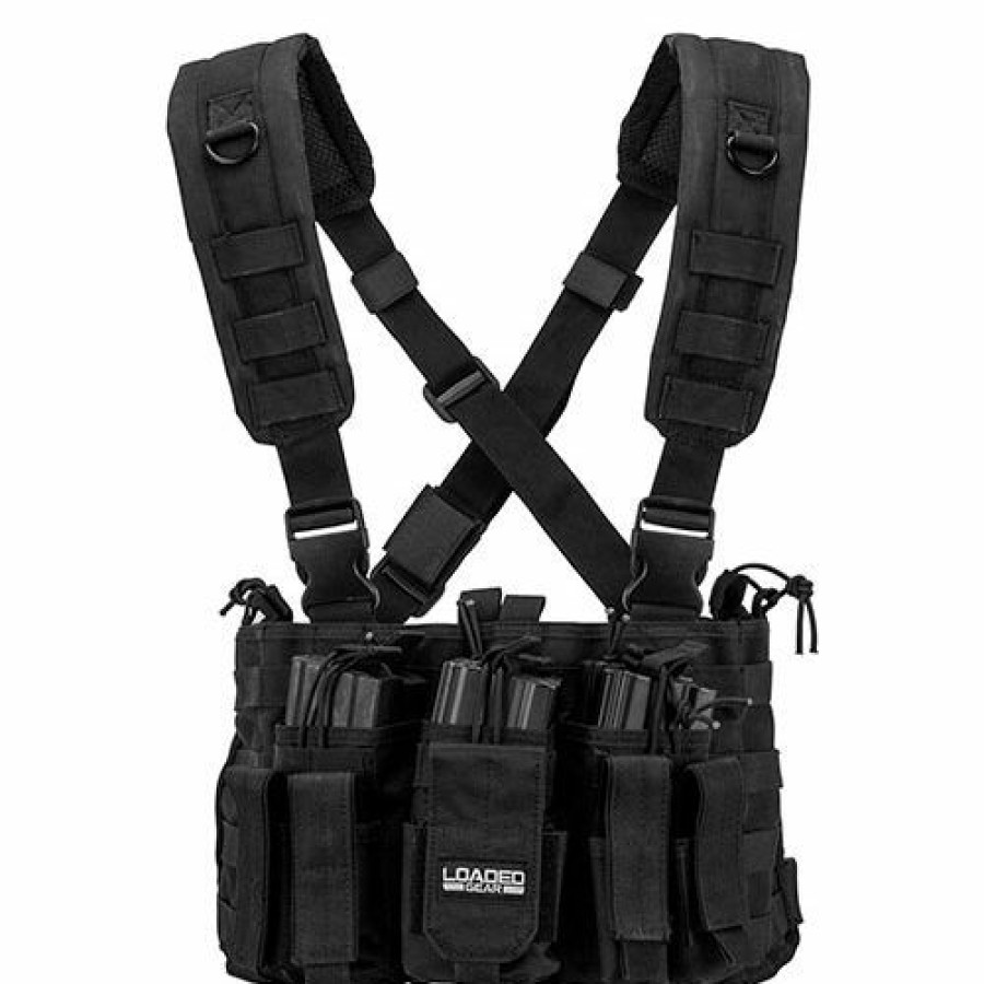 Containers & Organizers * | Barska Loaded Gear Vx-400 Tactical Chest Rig Bi12258 Black