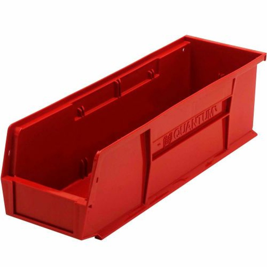 Containers & Organizers * | Quantam Storage 5-1/2"W X 18"D X 5"H Ultra Series Stack And Hang Bin, Red, Polypropylene, 4 Slots Pkg Qty 12