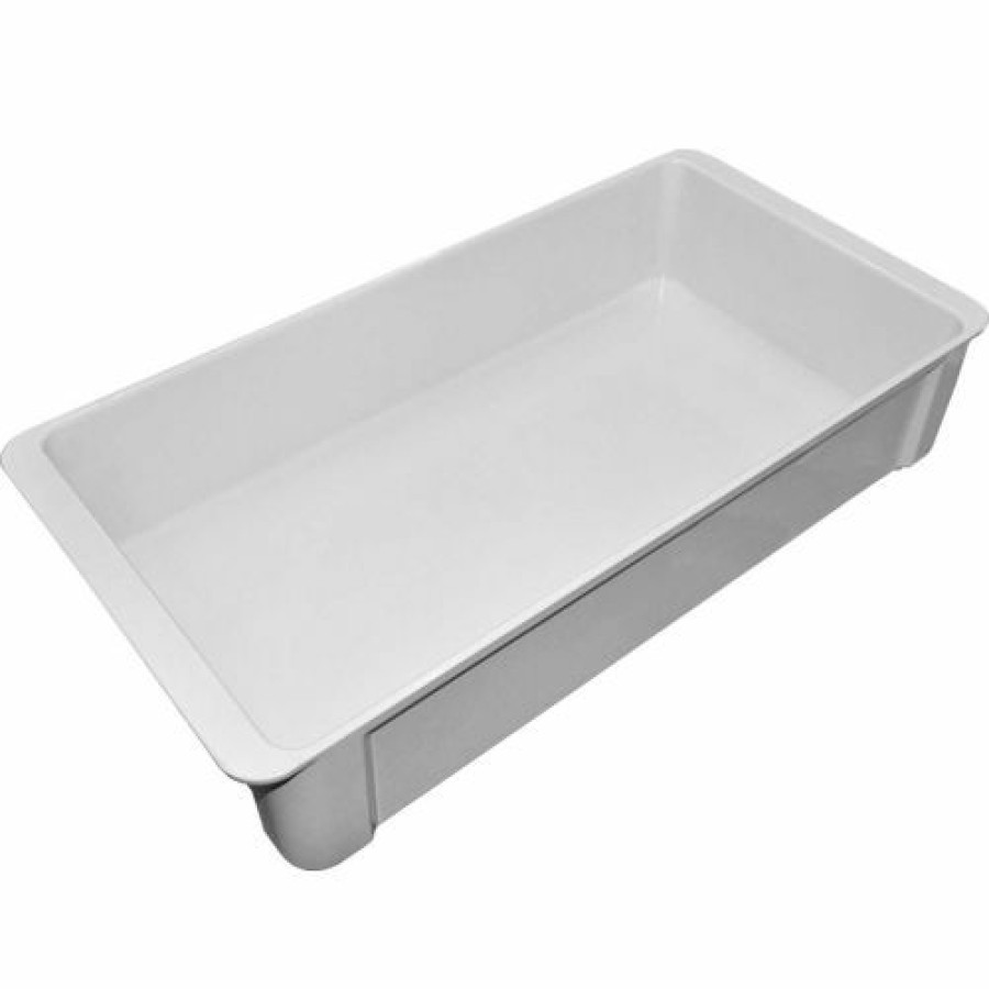 Containers & Organizers * | Mfg Tray Molded Fiberglass Stacking Cannabis Container 23 3/8" X 12" X 4 3/8" White