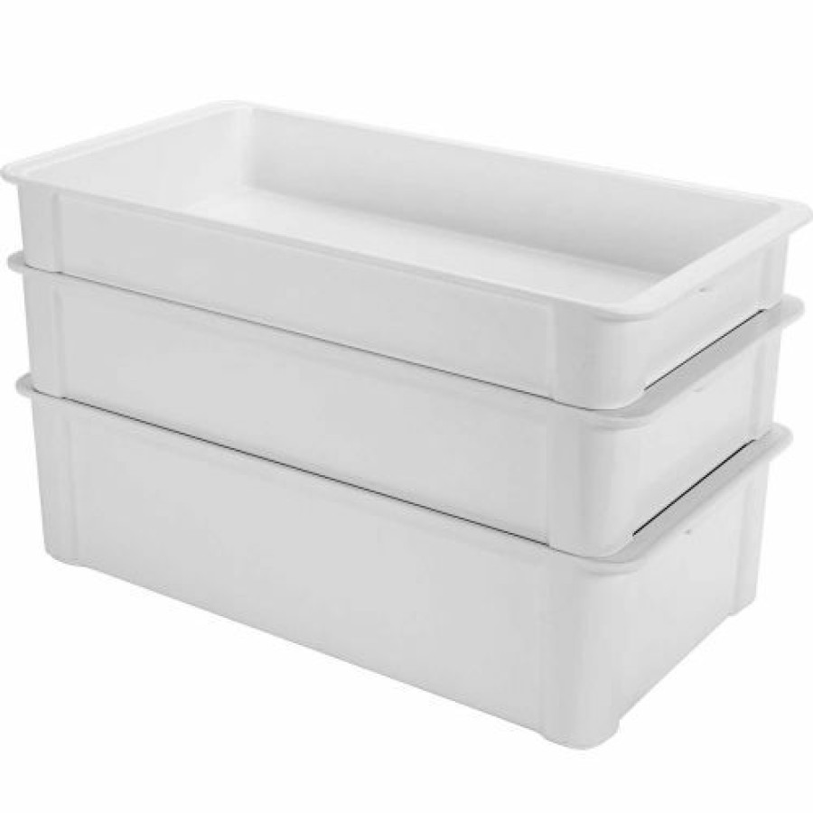 Containers & Organizers * | Mfg Tray Molded Fiberglass Stacking Cannabis Container 23 3/8" X 12" X 4 3/8" White