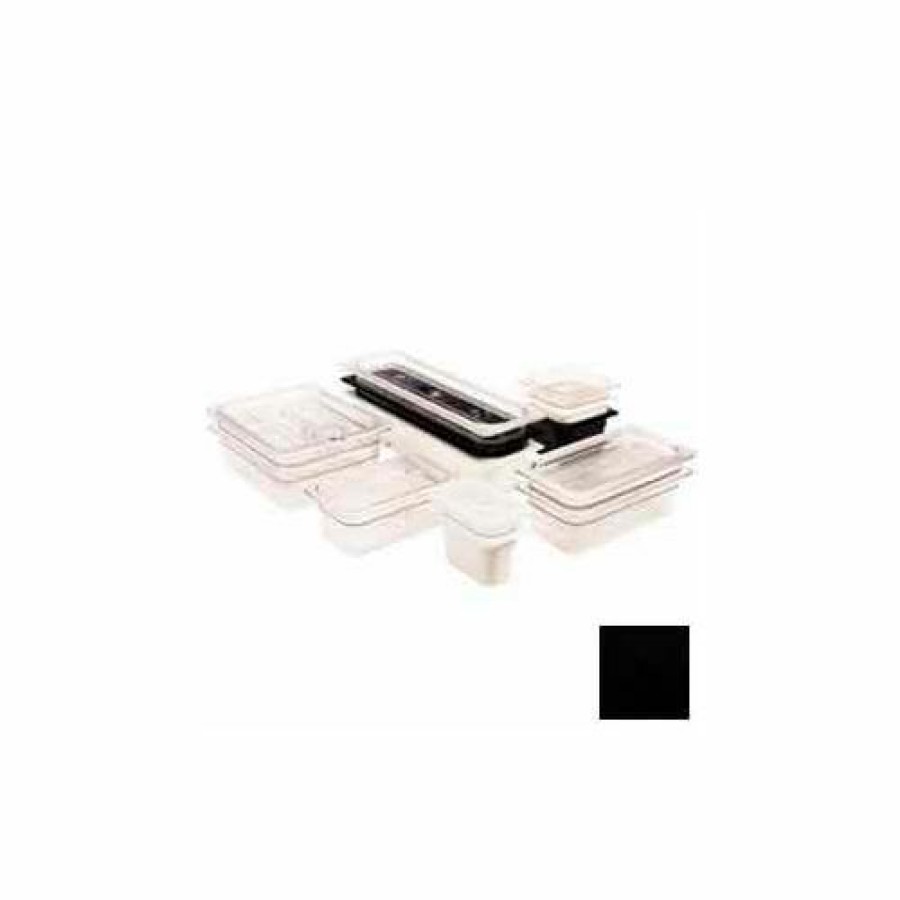 Containers & Organizers * | Cambro 24Lpcw110 Camwear Food Pan, 1/2 Size Long, 4" Deep, Polycarbonate, Black, Nsf Pkg Qty 6