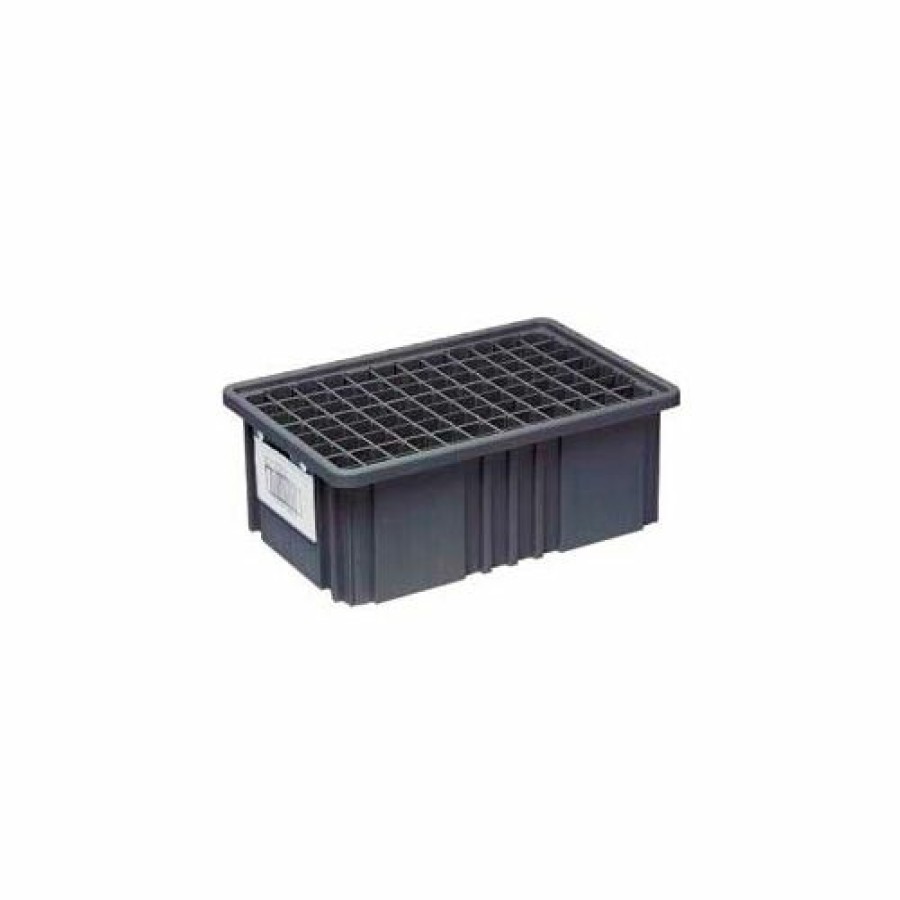 Containers & Organizers * | Quantum Storage Systems Quantum Conductive Dividable Grid Container Dg92060Co, 16-1/2"L X 10-7/8"W X 6"H, Black Pkg Qty 8