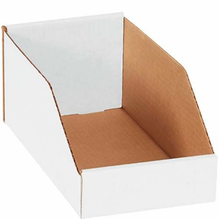 Containers & Organizers * | Global Industrial Open Top Corrugated Bin Boxes, 6"Wx12"Dx4-1/2"H, White Pkg Qty 50