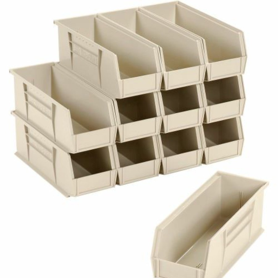 Containers & Organizers * | Akro-Mils Akrobin Plastic Stack & Hang Bin, 5-1/2"W X 14-3/4"D X 5"H, Stone Pkg Qty 12