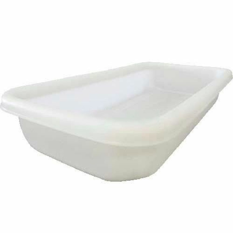 Containers & Organizers * | Shirley K'S Storage Trays 246Pn Plastic Nesting Tote, Fda-Usda, 24-3/8"X13-3/16"X4", Natural White