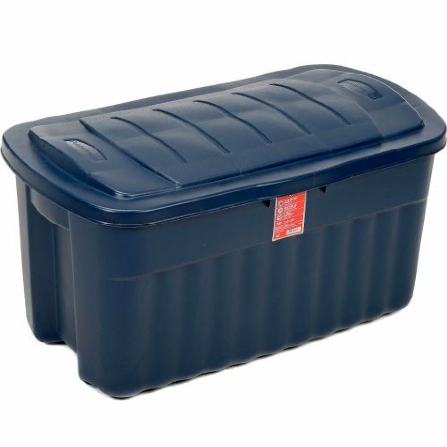 Containers & Organizers * | Rubbermaid Roughneck Jumbo Storage Tote 40 Gallon 36-7/8 21-3/16 18-5/16 Indigo Metal Pkg Qty 6