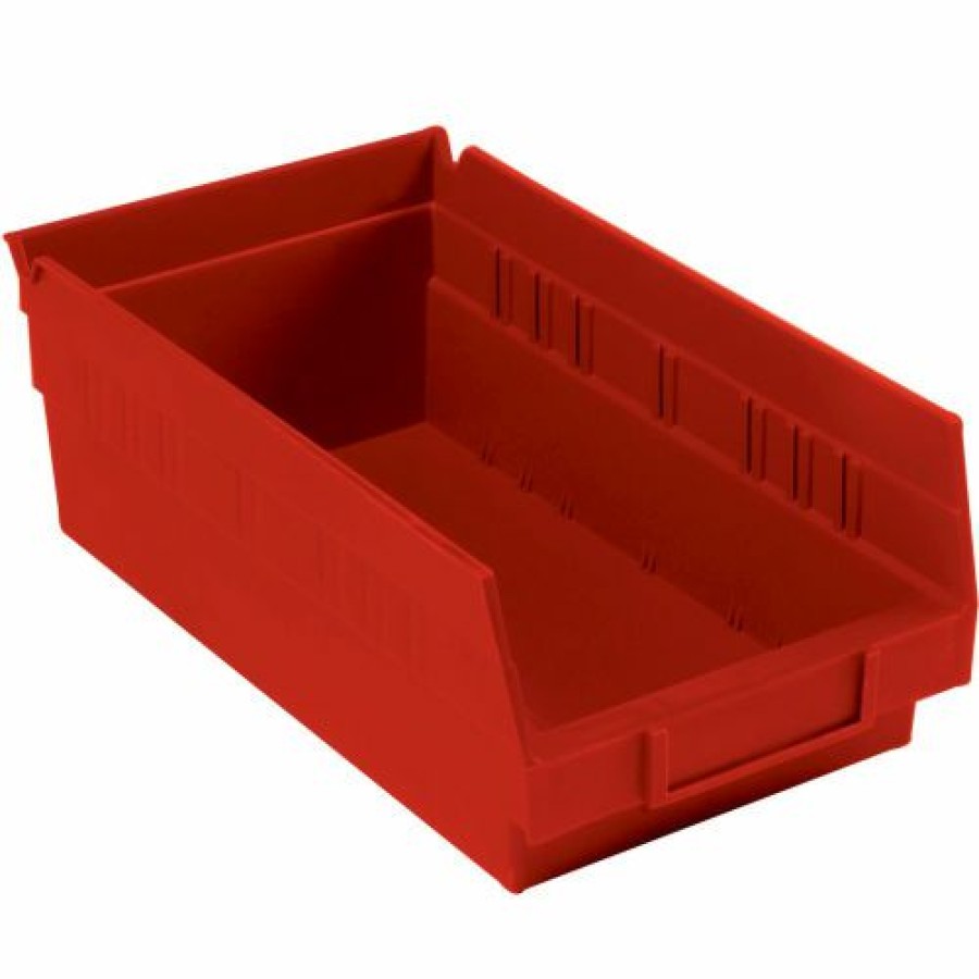 Containers & Organizers * | Global Industrial Plastic Nesting Storage Shelf Bin 6-5/8"W X 11-5/8"D X 4"H Red Pkg Qty 12