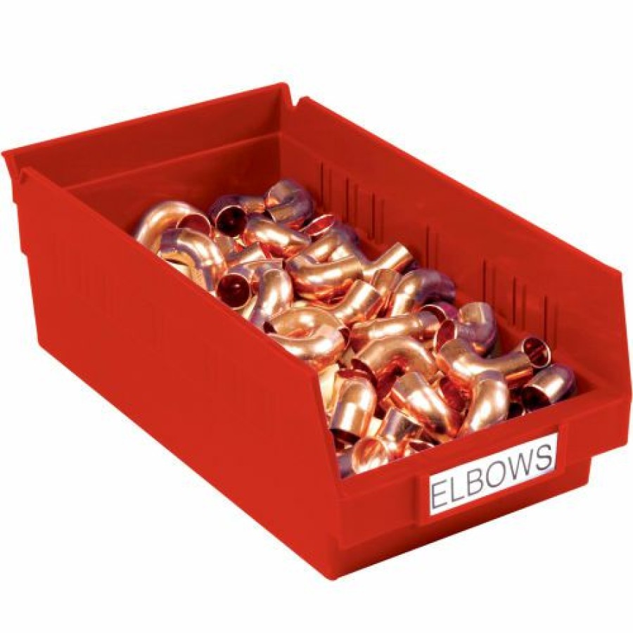 Containers & Organizers * | Global Industrial Plastic Nesting Storage Shelf Bin 6-5/8"W X 11-5/8"D X 4"H Red Pkg Qty 12