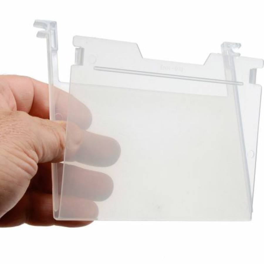 Liquid Storage Tanks * | Quantum Storage Systems Snh010 3" X 5" Clear Plastic Label Holder Price For Pack Of 6