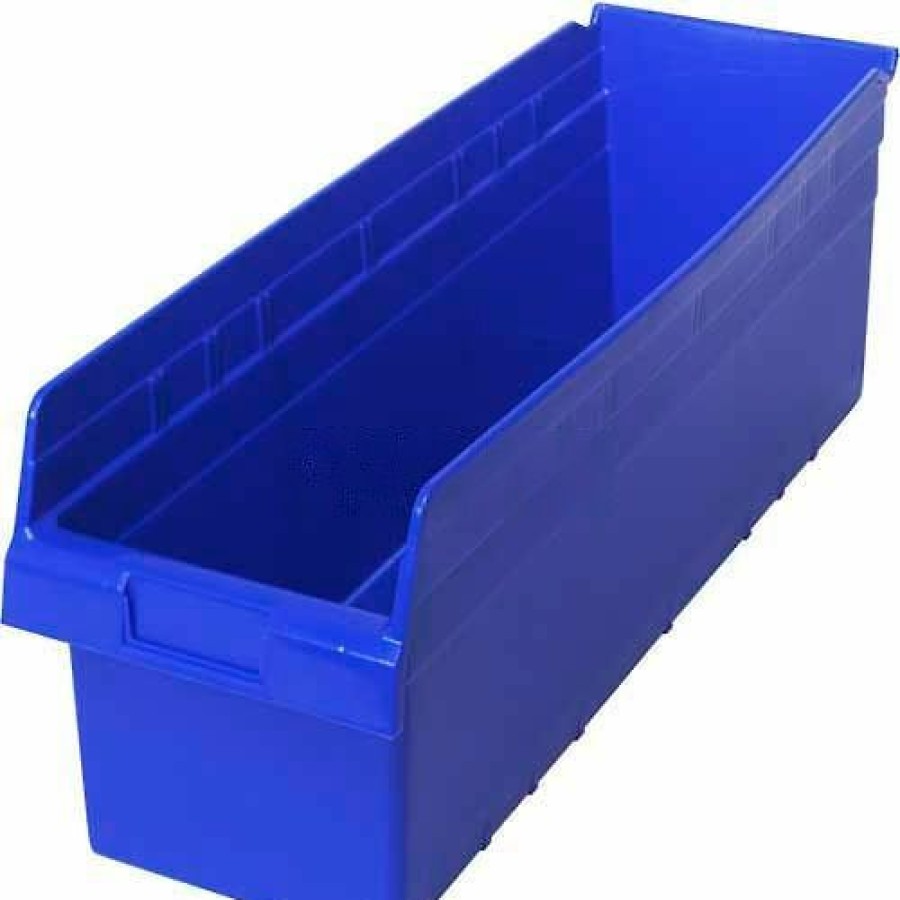 Containers & Organizers * | Plastic Nesting Storage Shelf Bin Qsb814 8-3/8"W X 23-5/8"D X 8"H Blue Pkg Qty 6