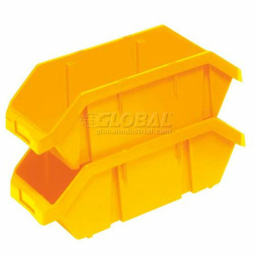 Containers & Organizers * | Quantum Storage Systems Quantum Plastic Quickpick Double Hopper Bin, 8-3/8"W X 12-1/2"D X 5"H, Yellow Pkg Qty 20