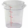 Containers & Organizers * | Winco Pcrc-4 Round Storage Container, 4 Qt, Clear, Polycarbonate Pkg Qty 12