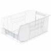 Containers & Organizers * | Akro-Mils Super-Size Akrobin Plastic Stacking Bin, 12-3/8"W X 20"D X 8"H, Clear Pkg Qty 3