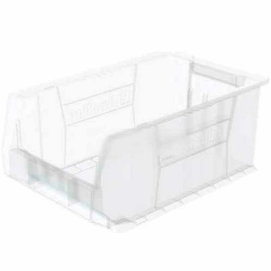 Containers & Organizers * | Akro-Mils Super-Size Akrobin Plastic Stacking Bin, 12-3/8"W X 20"D X 8"H, Clear Pkg Qty 3