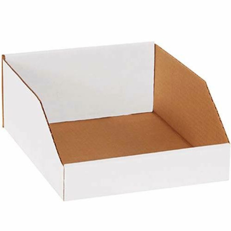 Containers & Organizers * | Global Industrial Open Top Corrugated Bin Boxes, 10"Wx12"Dx4-1/2"H, White Pkg Qty 50