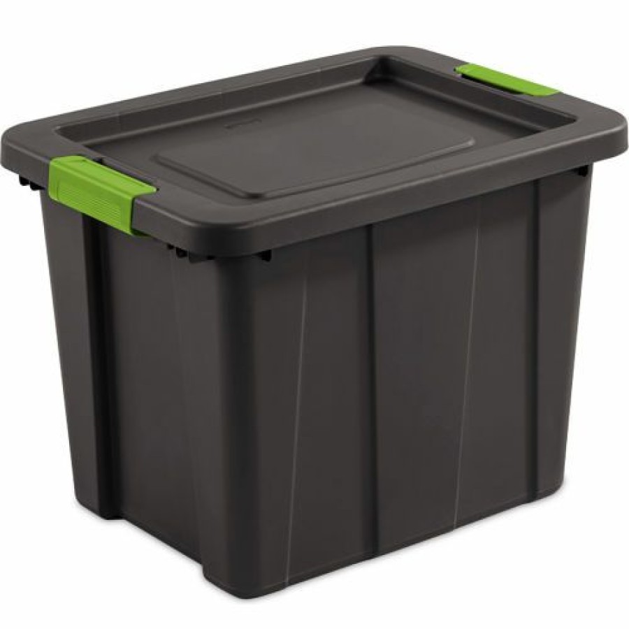 Containers & Organizers * | Sterilite 18 Gallon Latch & Carry Tuff1 Tote 15253V06 Flat Gray 23" X 17-1/4" X 16-5/8" Pkg Qty 6