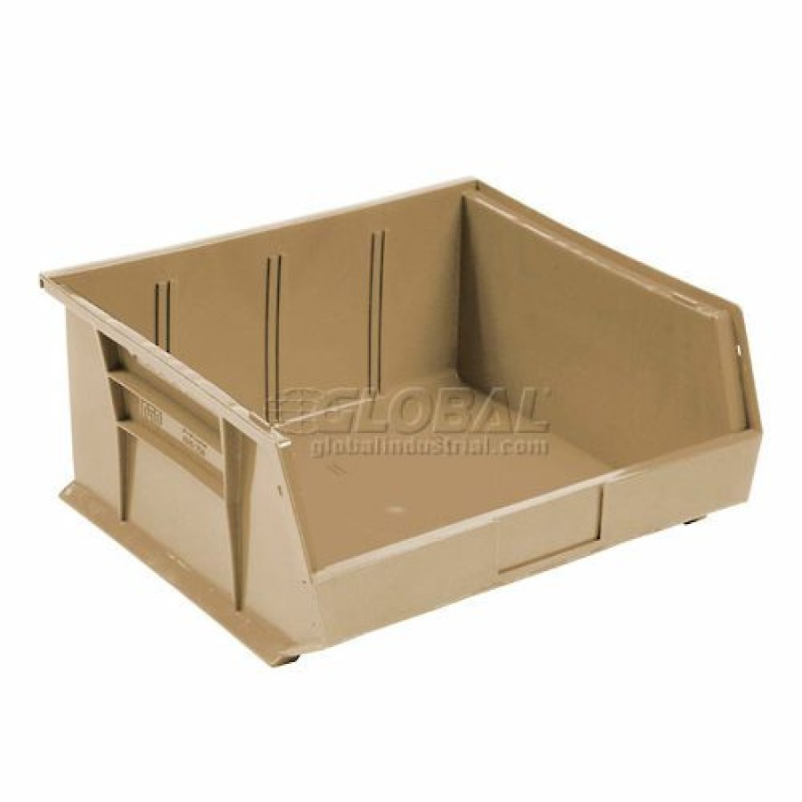 Containers & Organizers * | Global Industrial Plastic Stack & Hang Bin,11"W X 10-7/8"D X 5"H, Beige Pkg Qty 6