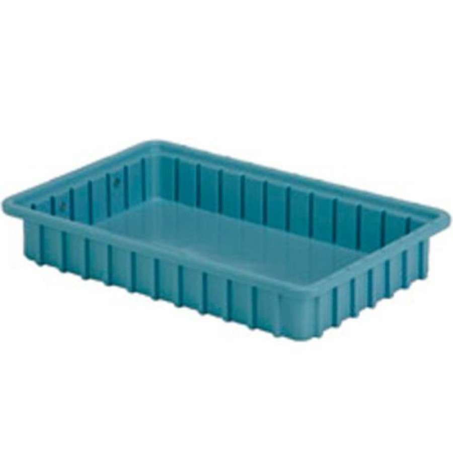 Containers & Organizers * | Lewisbins Divider Box Dc2025 16-1/2" X 10-7/8" X 2-1/2", Light Blue Pkg Qty 12