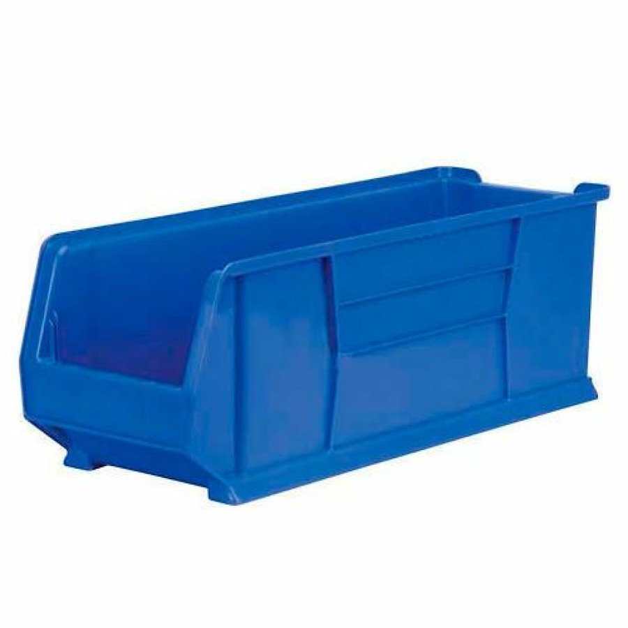 Containers & Organizers * | Akro-Mils Super-Size Akrobin Plastic Stacking Bin, 11"W X 29-7/8"D X 10"H, Blue Pkg Qty 4