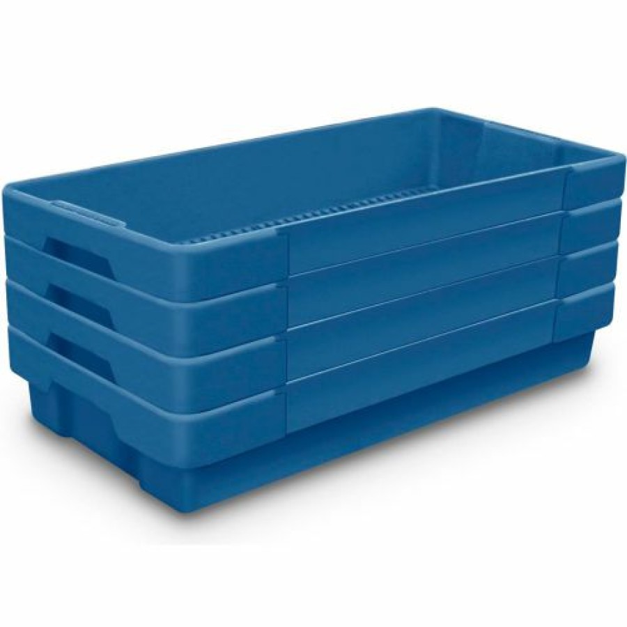 Containers & Organizers * | United Visual Products Plastic Utility Tray Dark Blue 26" L X 12-1/2" W X 4-1/2 H Pkg Qty 5