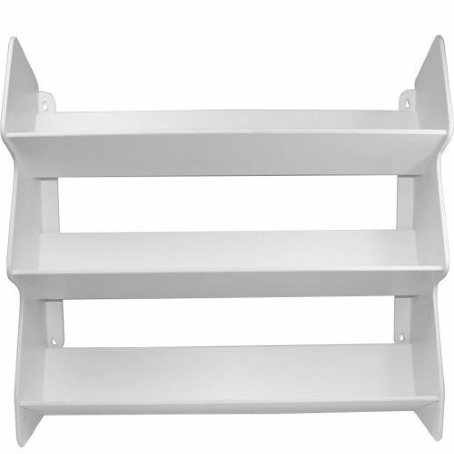 Containers & Organizers * | Trippnt White Pvc Large Suture Storage Shelf, 24"W X 7"D X 22"H