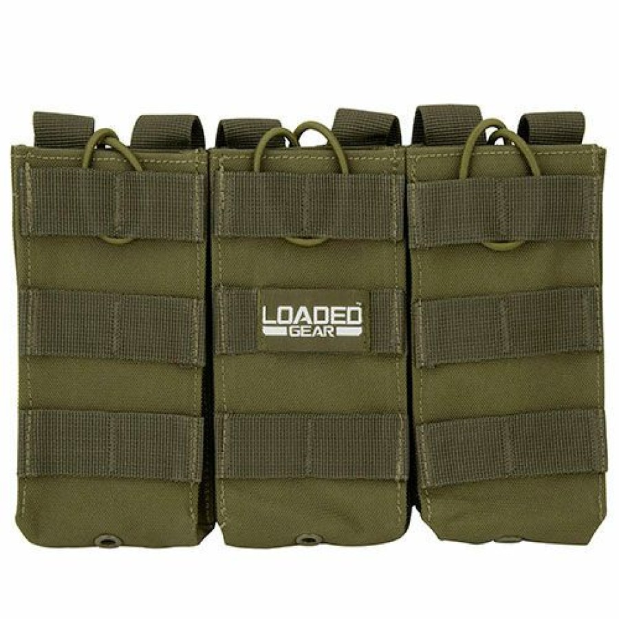 Containers & Organizers * | Barska Loaded Gear Cx-200 Triple Magazine Pouch Bi12276 Od Green