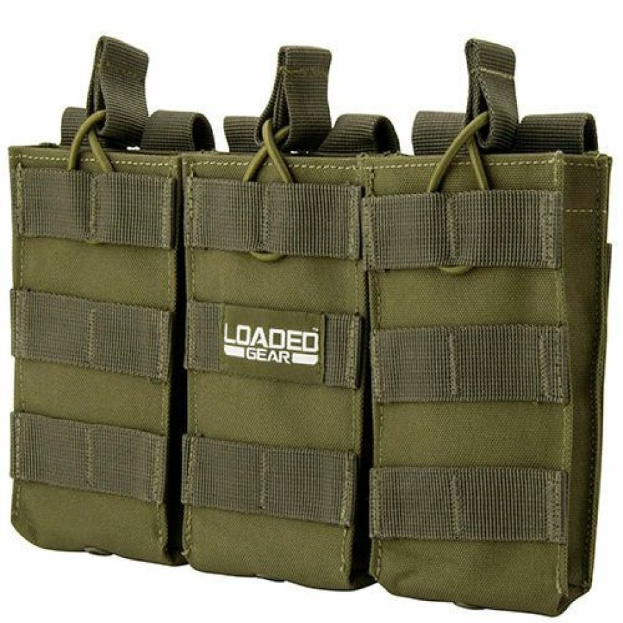 Containers & Organizers * | Barska Loaded Gear Cx-200 Triple Magazine Pouch Bi12276 Od Green