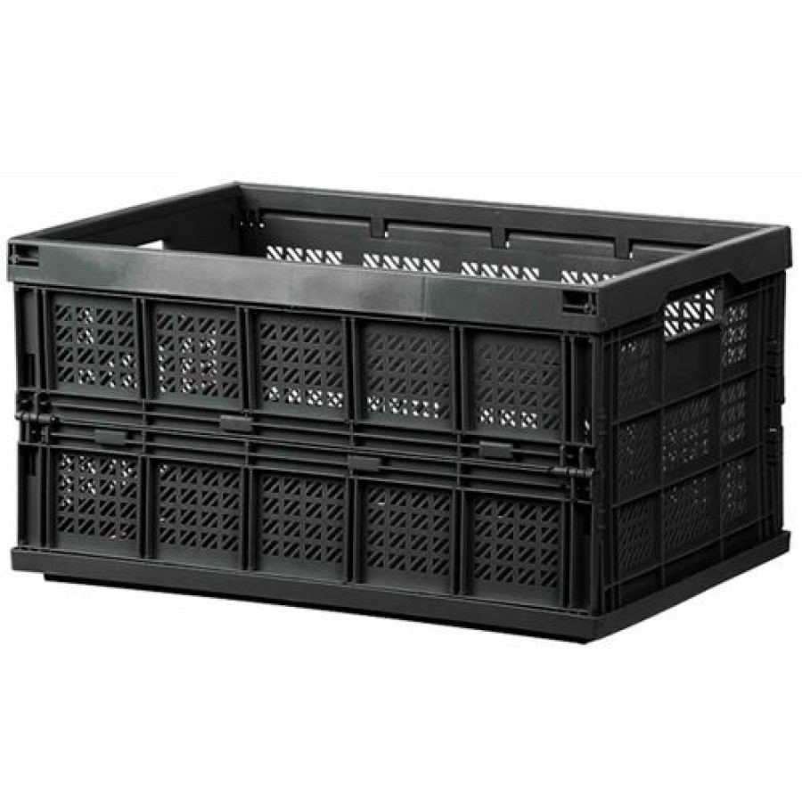 Containers & Organizers * | Shuter Plastic Mesh Folding Container 21-1/2"L X 14-3/4"W X 10-7/8"H Black Pkg Qty 5