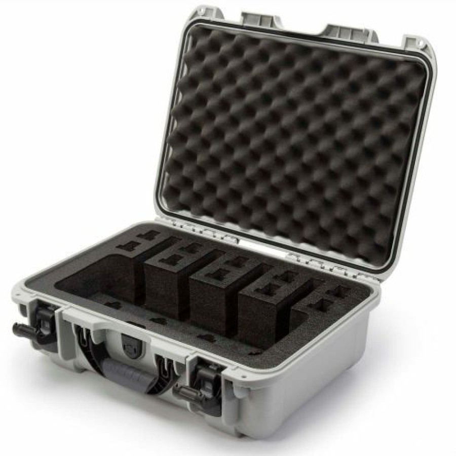 Containers & Organizers * | Nanuk 925 Series Pistol Case W/Foam Insert 925-4Up5 4 Pistol Cap 18-11/16" X 14-13/16" X 7" Silver