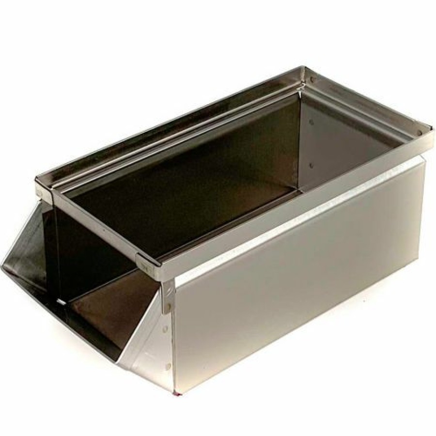 Containers & Organizers * | Stackbin Stainless Steel Stacking Hopper Front Container, 5-1/2"W X 12"D X 4-1/2"H