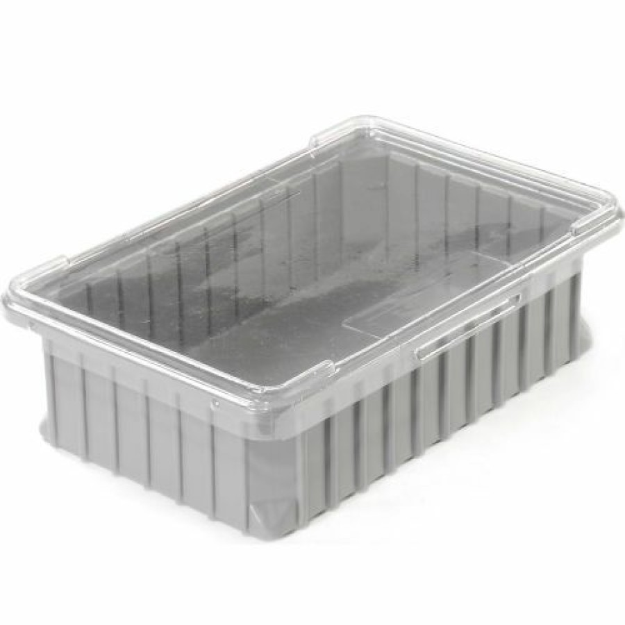 Containers & Organizers * | Dandux Dividable Stackable Plastic Box 50P0112034 16"L X 11"W X 3-1/2"H, Gray