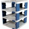 Containers & Organizers * | Araven 19861 Food Storage Container Tower, Pp, Holds (3) 1/1 Size Containers W/Lids, White & Blue