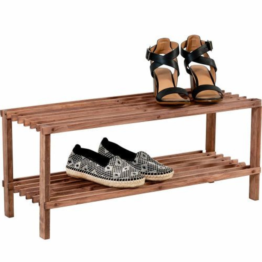 Containers & Organizers * | Honey-Can-Do 2-Tier Shoe Rack Espresso