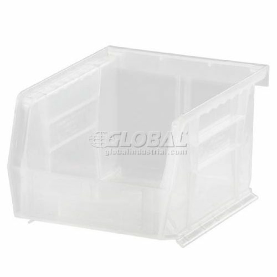 Containers & Organizers * | Global Industrial Plastic Stack & Hang Bin, 4-1/8"W X 5-3/8"D X 3"H, Clear Pkg Qty 24