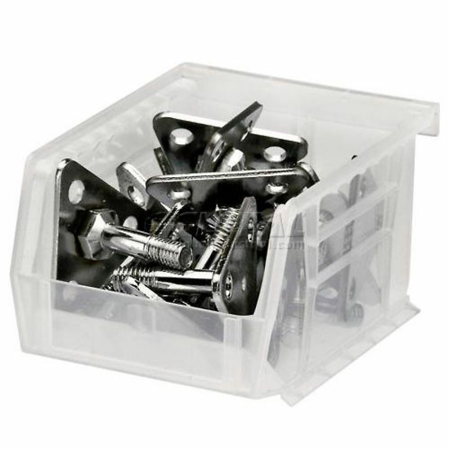 Containers & Organizers * | Global Industrial Plastic Stack & Hang Bin, 4-1/8"W X 5-3/8"D X 3"H, Clear Pkg Qty 24